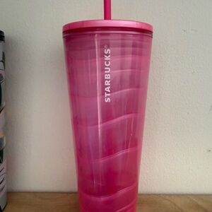 Starbucks Bubblegum Pink Marbled 24oz Cold Cup